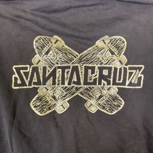 Santa Cruz Skateboard Sweatshirts Full Zip Crossed Boards XL